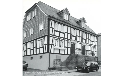Fachwerk-Doppelhaus in der Weststraße 38. 