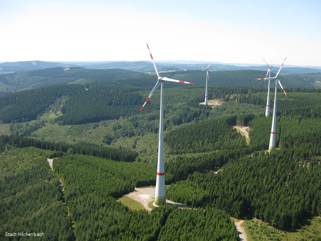 Windpark Hilchenbach von oben