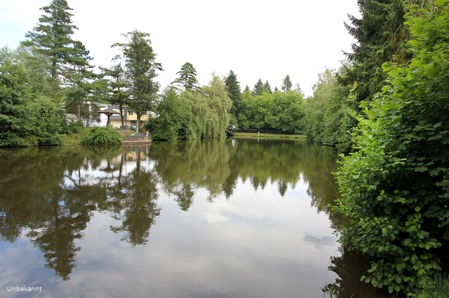 Der große Teich unterhalb der Gartenstadt Wenscht
